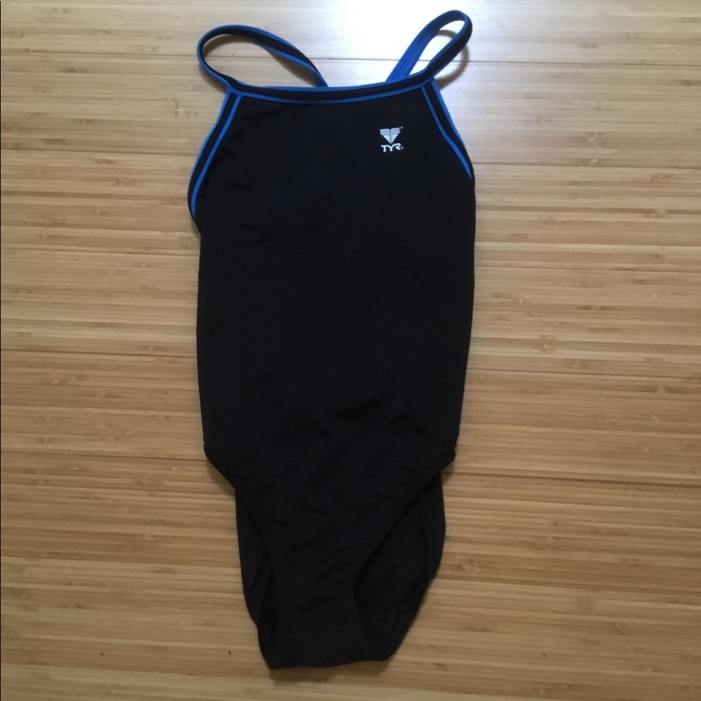 Black and Blue TYR Competition Swimsuit